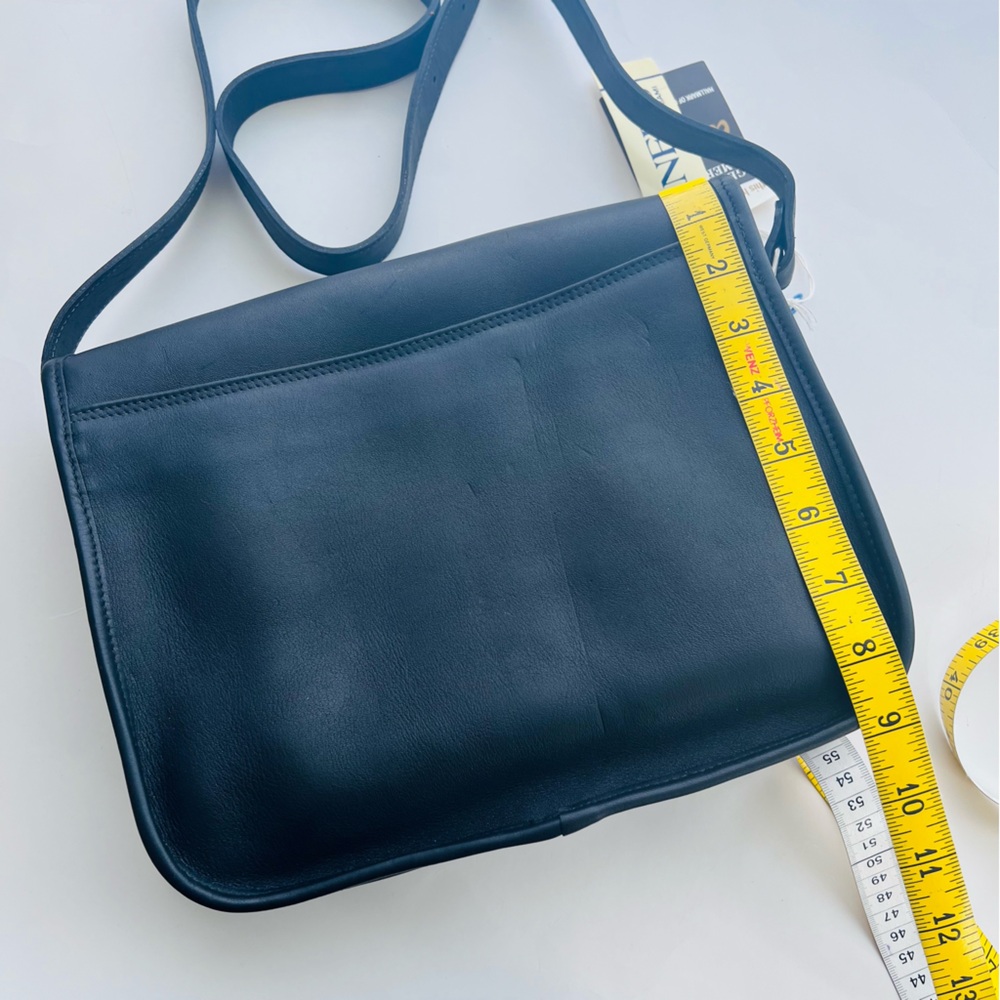 Vintage rare NWT  United Airlines uniform black genuine leather handbag . - Picture 5 of 16